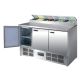 Polar 3 Door Salad and Pizza Prep Counter Stainless Steel G605-A