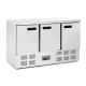 Polar 3 Door Counter Fridge 363Ltr Stainless Steel G622-A