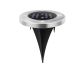Solar Powered Bright Circle Stainless Steel Outdoor Underground Led Light