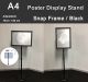 Adjustable Height And Angle Menu Black Stand