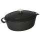 Vogue Black Oval Casserole Dish 6Ltr GH310