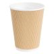 Fiesta Takeaway Coffee Cups Ripple Wall Kraft 340ml (Pack of 500) GP444