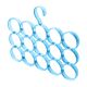 Modern Hanger 15 Ring Clothes Scarf Towel Holder Closet Storage Hanger Blue