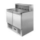 Atosa Two Doors Pizza Table Marble Top Saladette Fridge 900mm ESL3831