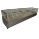 1.8M Pizza Preparation Fridge Salad Bar Saladette Bain Marie Prep Bench W/ Glass