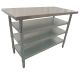 762 X 1219mm New Work Corner Bench Table Counter +3 Galvanised Steel Under Shelf