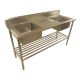 1900 X 600mm 1 Left 1 Right Bowl Kitchen Sink #304