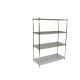 455 x 1825 x 1800mm HEAVY DUTY CHROME WIRE SHELF SHELVES W / WHEELS CASTORS