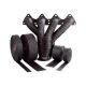 2Pcs Black Exhaust Heat Wrap Glass Fibre 15M Long X 50mm Wide + 12Pcs Zip Ties