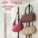 5X Brand New Back Door Bag Purse Tote Hat Organiser Rack With 16 Hooks