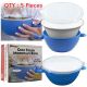 5X Brand New Cool Touch Microwave Cooking Kitchen Blue Ceramic Bowl W/ Handle