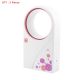 3X New Portable Mini Handled Desktop Bladeless Fan Cooler W/ Pink Print Design
