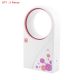 2X New Portable Mini Handled Desktop Bladeless Fan Cooler W/ Pink Print Design