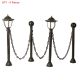 4X Brand New Solar Powered Bright Outdoor Garden Lawn Led Light W/ Chain Post