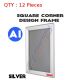12 A1 Silver Square Corner Snap Frame/Picture Frame/Poster Frame 25mm