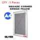 5 Brand New A4 Silver Square Corner Snap Frame/ Poster Frame/ Picture Frame 25mm