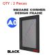 2 BRAND NEW A0 Heavy Duty Black Square Corner Snap Frame /Poster Frame 32MM