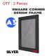 2 A3 Heavy Duty Black Square Corner Snap Frame/Picture Frame/Poster Frame 32mm