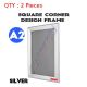 2 A2 Silver Square Corner Snap Frame/Poster Frame/Picture Frame 25mm 