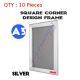 10 A3 Silver Square Corner Snap Frame/Poster Frame/Picture Frame 25mm