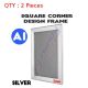 2 A1 Heavy Duty Silver Square Corner Snap Frame/Poster Frame/Picture Frame 32mm
