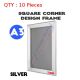10 A3 Heavy Duty Silver Square Corner Snap Frame/Picture Frame/Poster Frame 32mm