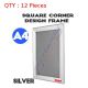 12 A4 Heavy Duty Silver Square Corner Snap Frame/Poster Frame/Picture Frame 32mm
