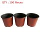 100 Round Plastic Thermoformed Nursery Garden Plants Double Colour Pot 130X120mm