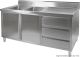 Fed Kitchen Tidy Premium Stainless Steel Cabinet With Double Sinks, Doors & Drawers DSC-1800L-H