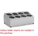 Stainless Steel Cutlery Utensil Silverware Basket Holder W/ 8 Holes & Inserts