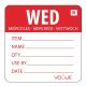 Vogue (Pack of 500) Removable Day of the Week Label Wednesday L068