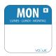 Vogue (Pack of 1000) Removable Colour Coded Food Labels Monday L931