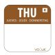 Vogue (Pack of 1000) Removable Colour Coded Food Labels Thursday L934