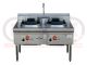 Lkk:2 Burner Waterless Gas Wok Table - LKK-2BNSP