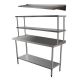 1400X390mm #430 Grade W/ Splashback Work Bench ,1Xdouble O/Shelf,1Xwallshelf