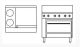 Goldstein 915mm Ranges - 2 Solid Plates With Griddle Electric - 711mm Fan Forced Oven Pe-2S-24G-28Ff