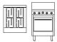 Goldstein 610mm Ranges - 4 Radiant Plates Electric - 505mm Static Oven Pe-4R-20