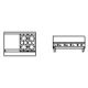 Goldstein Cooking/ Boiling Tops - 4 Burner Gas With Griddle - Bench Models Pfb-12G-4
