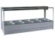 Roband Square Glass Hot Food Display Bar, 10 Pans Double Row S25