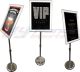 BRAND NEW ADJUSTABLE HEIGHT AND MULTI ANGLE MENU STAND W/ SNAP FRAME SILVER A3