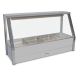 Roband Straight Glass Hot Food Display Bar, 6 Pans Single Row With Roller Doors E16RD