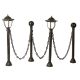 Solar Powered Bright Outdoor Garden Lawn Led Light W/ Chain Post