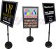 Brand New Adjustable Height And Multi Angle Menu Stand W/ Snap Frame Black A3