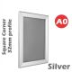 2 Brand New A0 Heavy Duty Silver Square Corner Snap Frame / Poster Frame  32mm