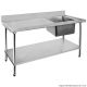 Fed Economic 304 Grade Stainless Steel Single Sink Benches 700 Deep 1500-7-SSBR