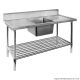 SSB7-1800C/A Single Centre Sink Bench With Pot Undershelf