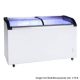 Two glass sliding lids chest freezer with castors - ST445