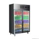 Double Glass Door Black Stainless Steel Upright Freezer - SUFG1000B