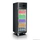 Single glass door upright freezer black stainless steel - SUFG500B