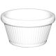 Kristallon (Pack of 12) Melamine Fluted Ramekins White 70mm T700